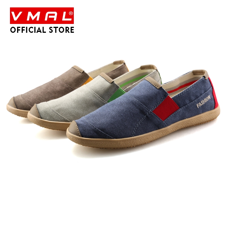 VMAL คู่แฟชั่น Slip-On รองเท้าลําลองสบาย Flat-Soled รองเท้าผ้าใบอเนกประสงค์ขนาด 36-46