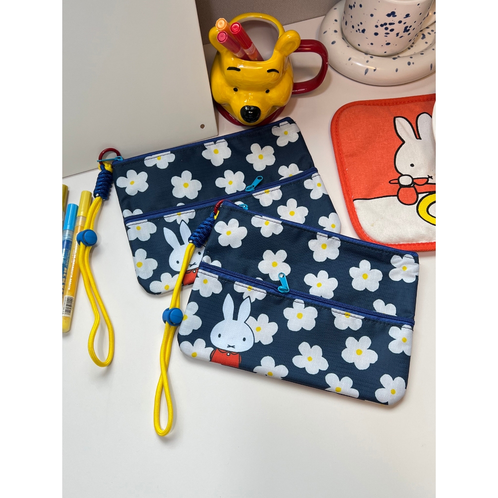 kapplin🧸Miffy เวอร์ชั่นญี่ปุ่นกระเป๋าซิปจัดเก็บเครื่องเขียนใบเสร็จรับเงิน
