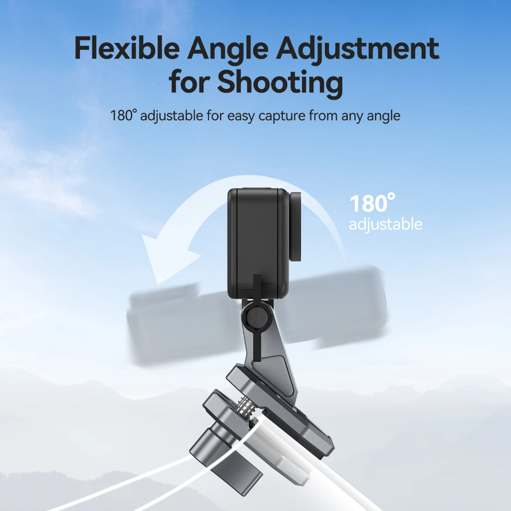 TELESIN Action กล้องรถจักรยานยนต์กระจก Clamp Mount สําหรับ Gopro Insta360 DJI Action กล้องอุปกรณ์เสริม POV ยิง
