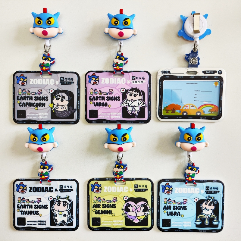 Doledo พร้อมสต็อก Crayon Shin-Chan Card Holder EasyCard Card Holder Student Card Retractable Card Ho