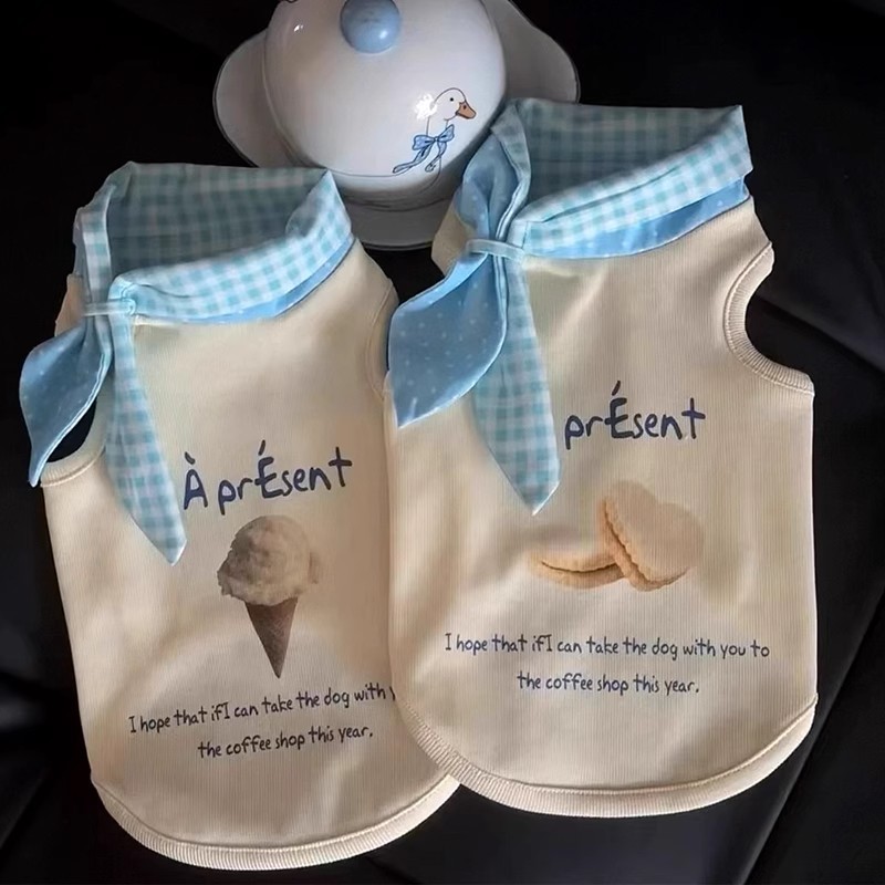 เสื้อผ้าสัตว์เลี้ยงสุนัขสไตล์บางฤดูร้อน Schnauzer Matese Small Dog Bichon Teddy Poodle Cat Clothes - รูปที่ 2