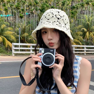 เวอร์ชั่นเกาหลีสไตล์ใหม่หมวกถังผู้หญิงฤดูร้อนบางสไตล์ตะขอกลว…