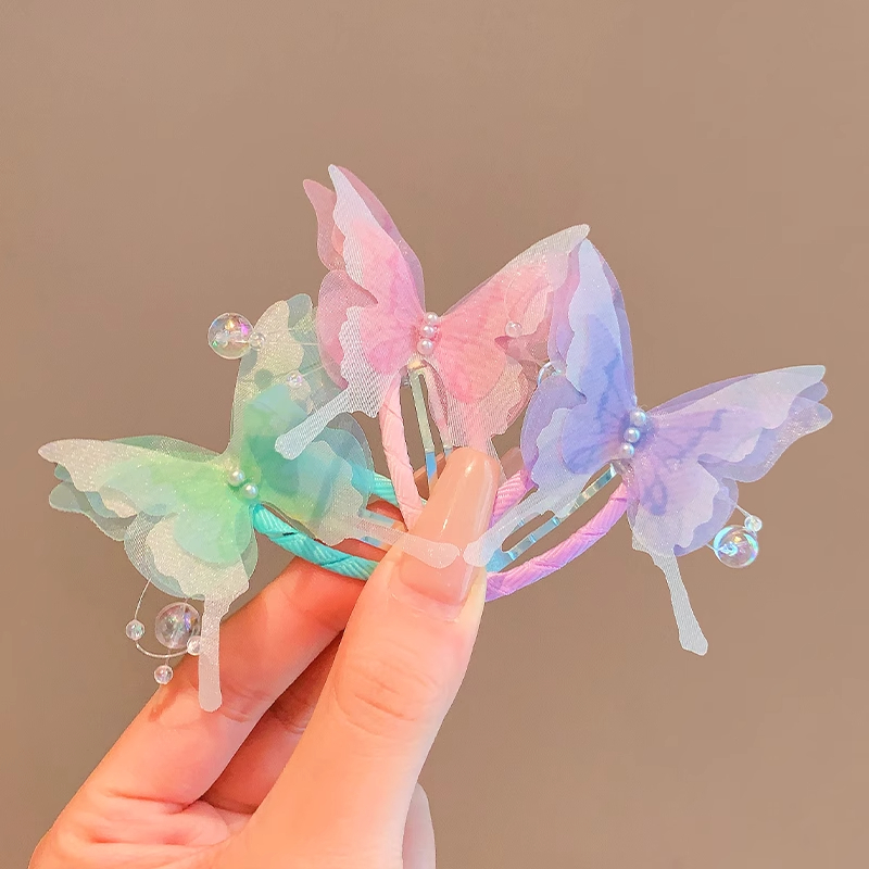 ชุดกิ๊บติดผมผีเสื้อเกาหลีกิ๊บติดผมเด็กน่ารักเครื่องประดับผมแฟชั่นสําหรับเด็กผู้หญิง - รูปที่ 2