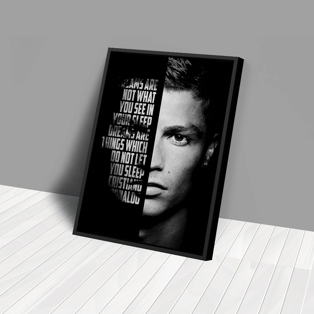 Cristiano Ronaldo ผ้าใบภาพวาดฟุตบอล CR7 โปสเตอร์ศิลปะ Manchester Wall พิมพ์ภาพตกแต่งบ้าน
