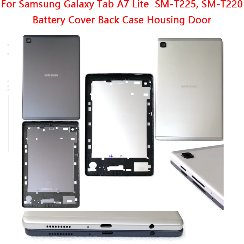 สําหรับ Samsung Galaxy Tab A7 Lite ฝาหลังด้านหลังประตูกรณีเปลี่ยน SM-T220 SM-T225 กรอบกลาง