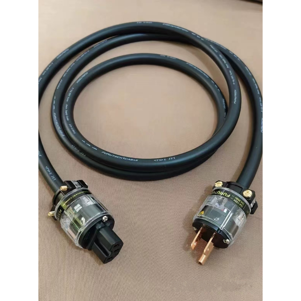 ต้นฉบับญี่ปุ่น Furutech Furutech FP-314Ag Silver-Plated CD Power Amplifier สายไฟไฮไฟเครื่องขยายเสียง Preamp สีม่วงอเมริกันมาตรฐาน CD Fever สายไฟ