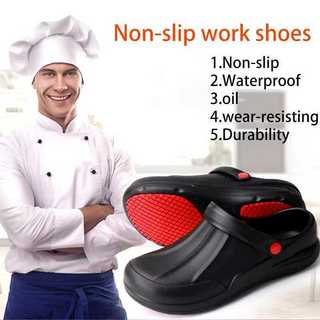 2025 Anti-slip Chef Shoes Restaurant Restaurant Western Restaurant Hotel Safe Work Rain Boots Kitchen Oil-Proof Waterproof Wear