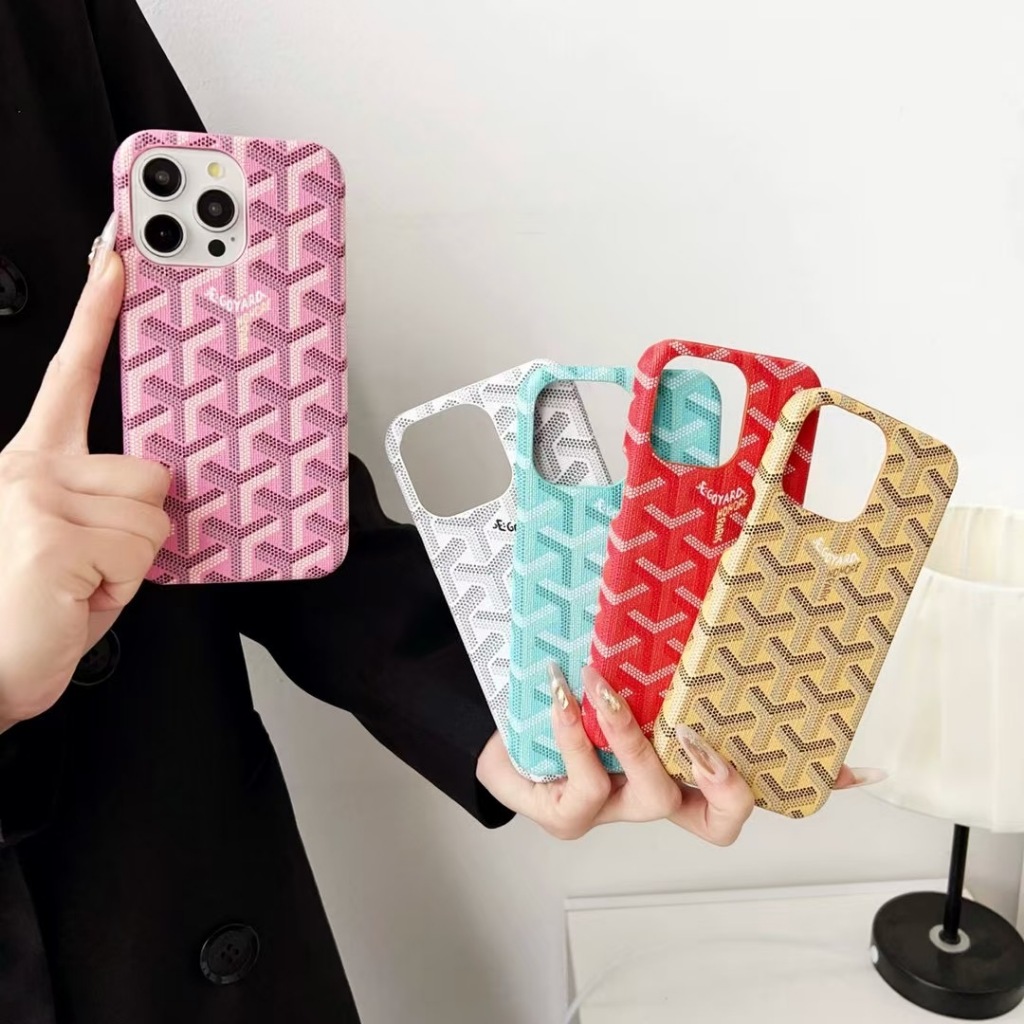 อินเทรนด์ Goryard ครึ่งฝาครอบหนังเคสโทรศัพท์สําหรับ iPhone17 15 16Pro 14PLUS 13 12 Air