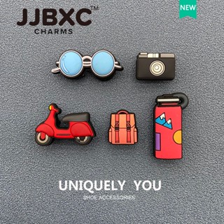 JJBXC ตัวติดรองเท้า charm ลายแว่นตา กล้อง มอเตอร์ไซค์ กระเป๋…
