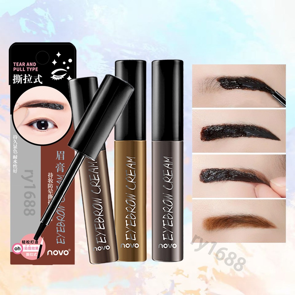 NOVO Peel Off Eye แต่งหน้าถาวร Eye Brow Tattoo Tint ติดทนนานกันน้ํา Dye Eyebrow Gel ครีม Make Up เครื่องสําอาง NO.5097