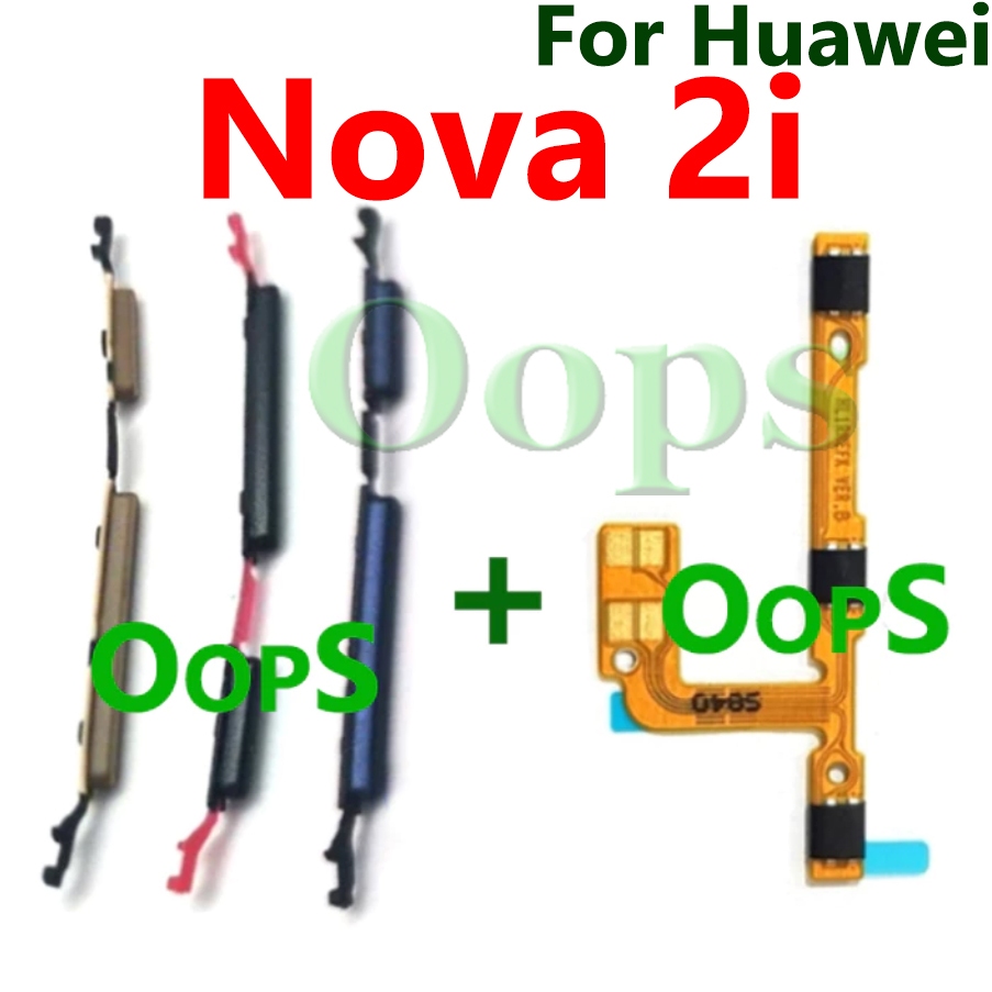 Nova 2i Power On Off Flex สําหรับ Huawei Nova2i / Mate 10 Lite ปุ่มปรับระดับเสียงสายริบบิ้น Flex