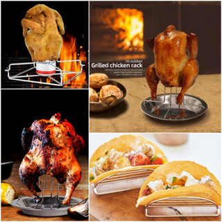 [Gong]Roasg ย่างขาตั้งไก่ Roaster Rack ห้องครัวกลางแจ้ง BBQ …