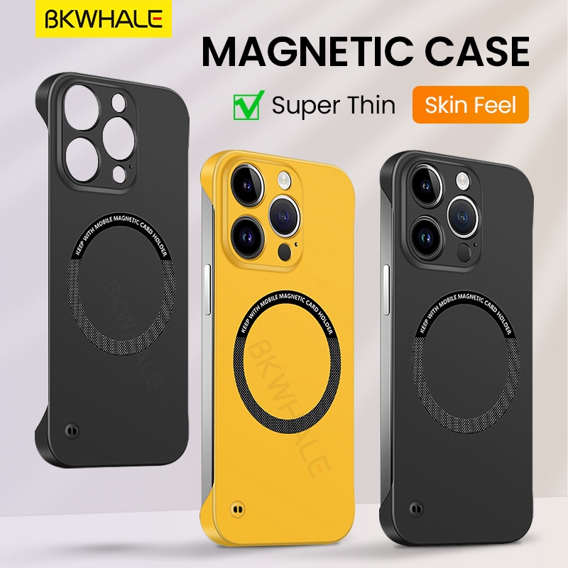 BKWHALE เคสโทรศัพท์แม่เหล็กสําหรับiPhone 16 Pro Max 17 Pro Max 15 Pro Max 14 Pro Max 16 Plus 13 Pro Max 12 Pro Max Superบางไร้ขอบปกหลังกันกระแทกปลอก