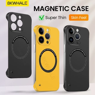 BKWHALE เคสโทรศัพท์แม่เหล็กสําหรับiPhone 16 Pro Max 17 Pro Max 15 Pro Max 14 Pro Max 16 Plus 13 Pro Max 12 Pro Max Superบางไร้ขอบปกหลังกันกระแทกปลอก