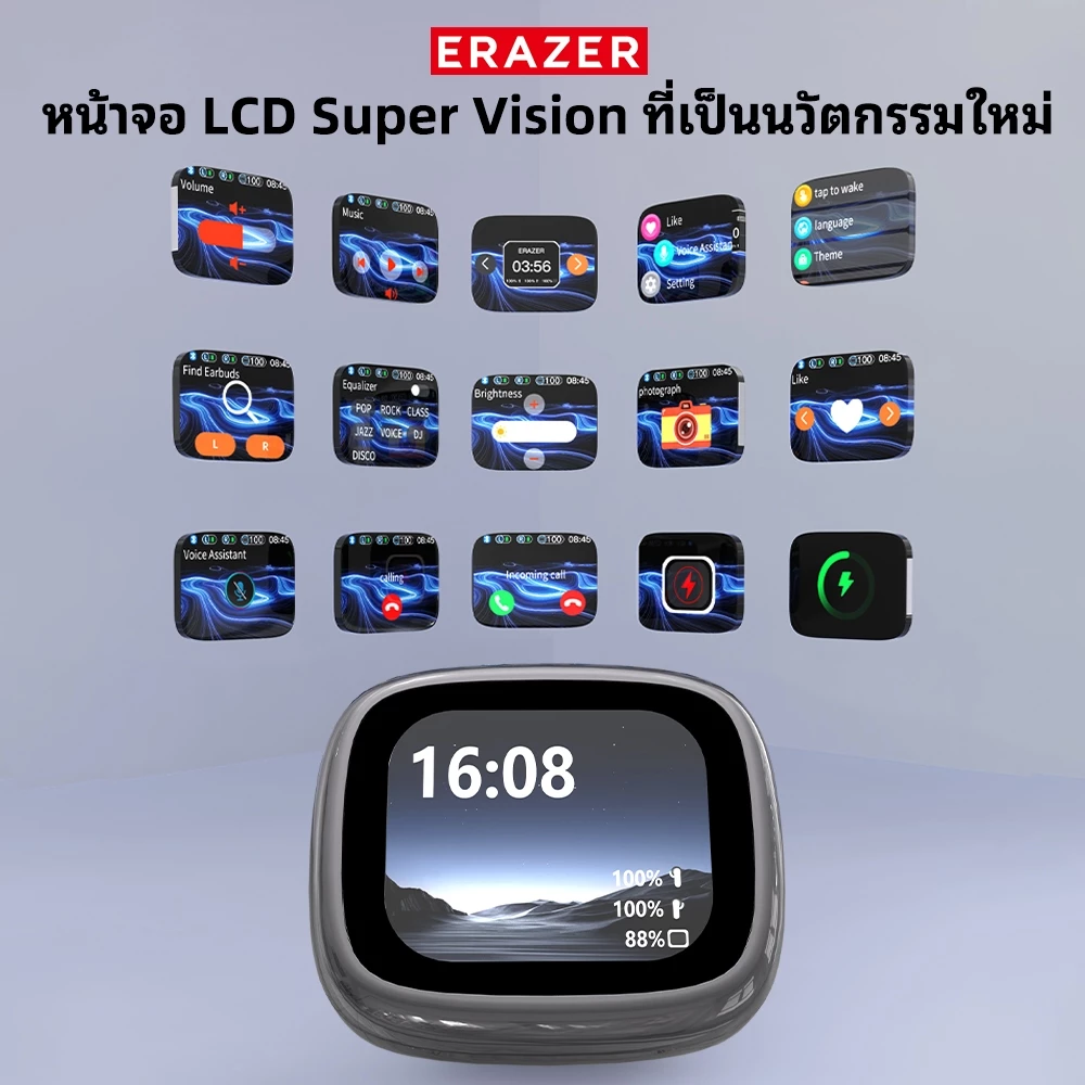 ERAZER XF28 หูฟัง Clip-on Bluetooth 6.0 AI แปลภาษา มีไมค์ thumbnail 4
