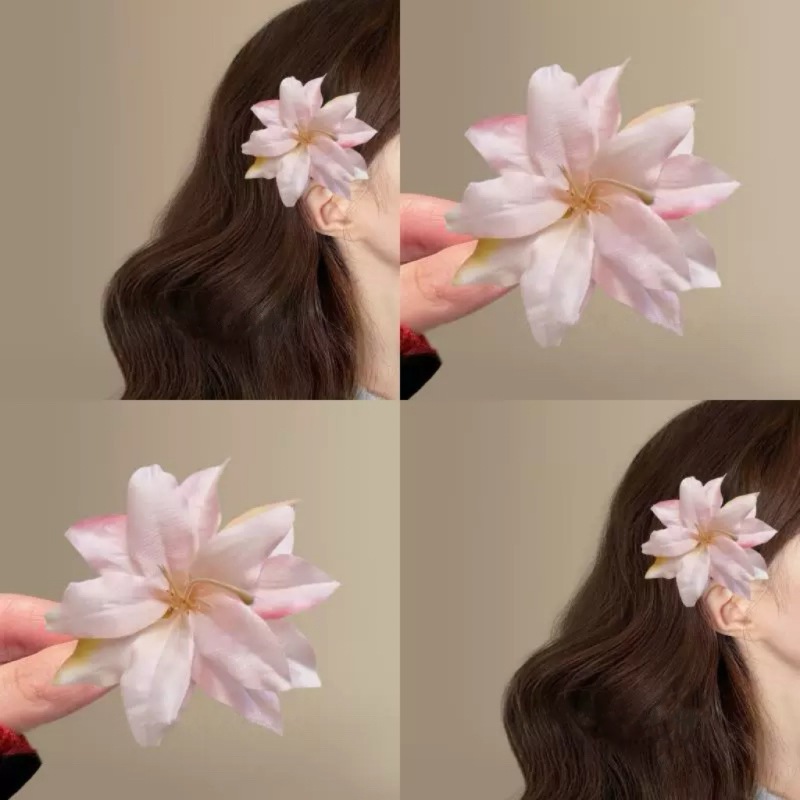 ใหม่สามมิติ Super Fairy Lily ดอกไม้ Duckbill คลิปบรรยากาศรู้สึกผมหัก Pure Desire Bangs