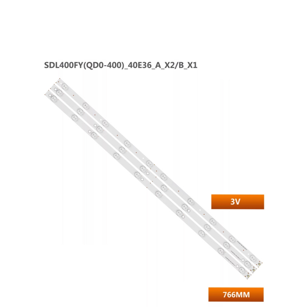 3 ชิ้น/เซ็ต LED backlight strip สําหรับ Sony DL4077 DL4077i LED strip SDL400FY (QD0-400) _40E36_B_X2