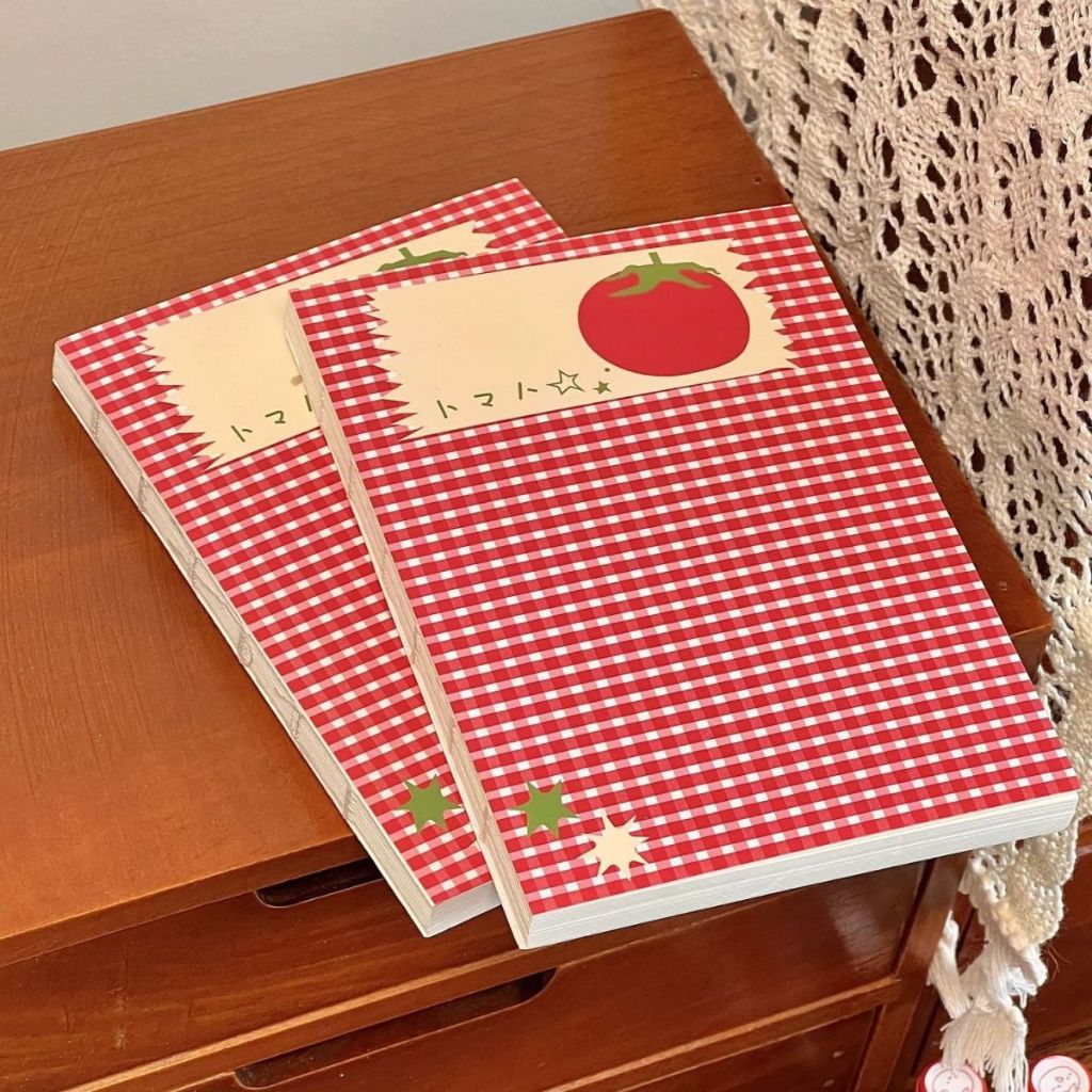 OHAYA |คู่มือ Retro Tomato Notebook Schedule Notebook สมุดบันทึกเปล่า ไดอารี่ Notepad