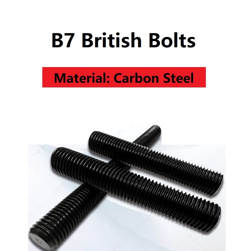 ด้ายเต็มรูปแบบ ASTM A193/B7 B8M B16 A320/L7 Double Headed Bolt สกรูเกลียวเต็ม M 16