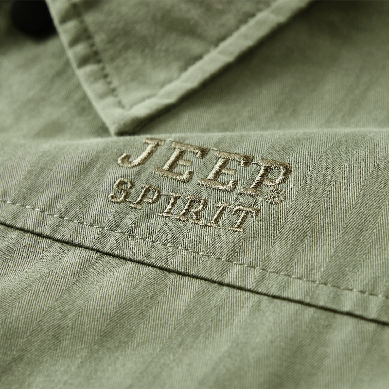 JEEP SPIRIT 1941 ESTD ฤดูใบไม้ผลิและฤดูใบไม้ร่วงผ้าฝ้ายแท้อเมริกันเสื้อผ้าผู้ชายวัยกลางคนสบายๆ - รูปที่ 5