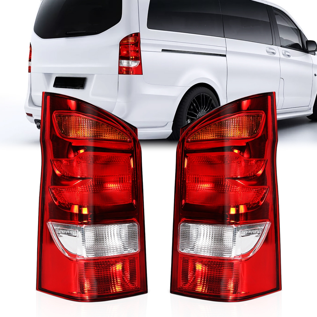 สําหรับ Mercedes Benz Vito Valente W447 V-Class 2015-2021 ไฟท้ายด้านหลังเบรคคําเตือน Reflector สัญญา