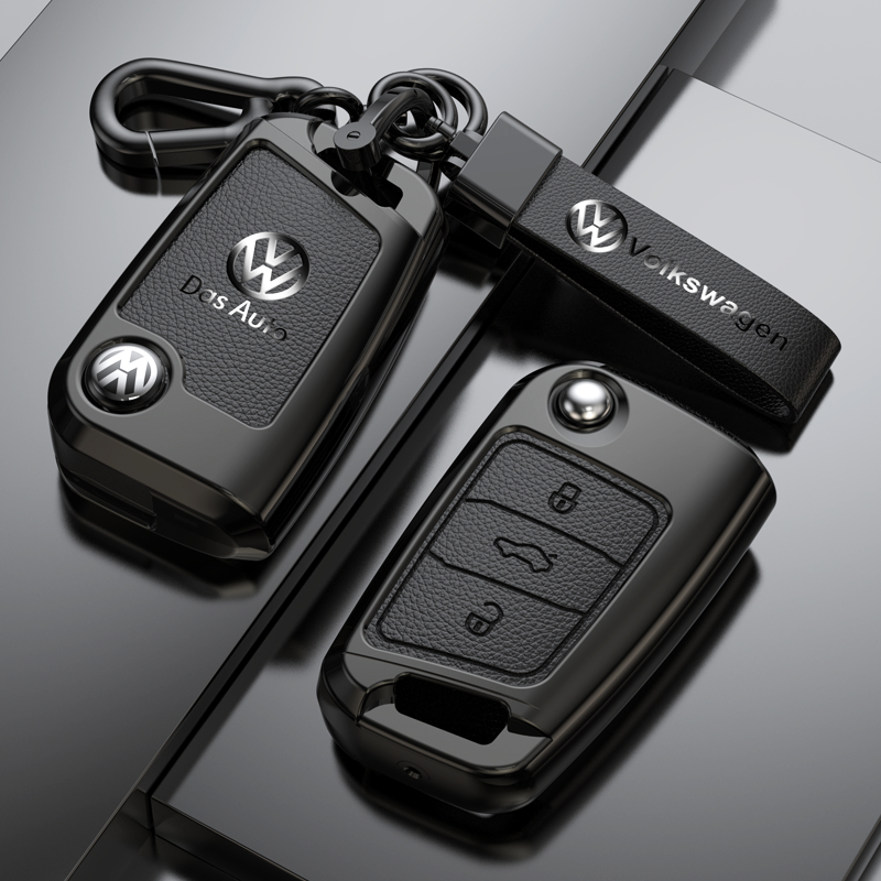 สําหรับ Volkswagen VW id3 id4 Polo Golf7 8 MK7 Tiguan สําหรับ Skoda Octavia Kodiaq Karoq สําหรับที่นั่ง Ateca รถ Key Case กระเป๋าพวงกุญแจ Protector