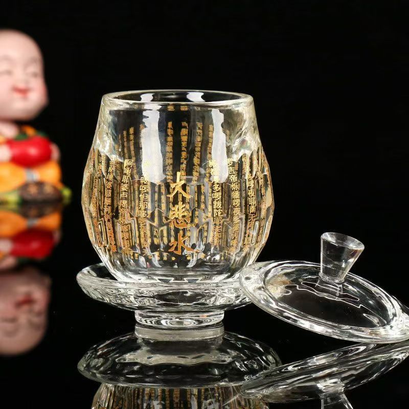 Ksitigarbha ถ้วย Ksitigarbha น้ํา Great Compassion คริสตัลบูชาพระพุทธรูป Hall ลูกตุ้มขนาดใหญ่ Ksitigarb#地藏杯地藏水大悲水晶礼佛佛堂摆大号地藏水地藏王菩萨心咒 - รูปที่ 4