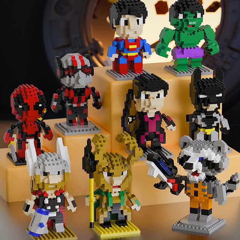 บล็อกตัวต่อ Iron Man และ Venom Man ของเล่นก้านเพื่อการศึกษา ของขวัญสําหรับเด็กชายและเด็กหญิง