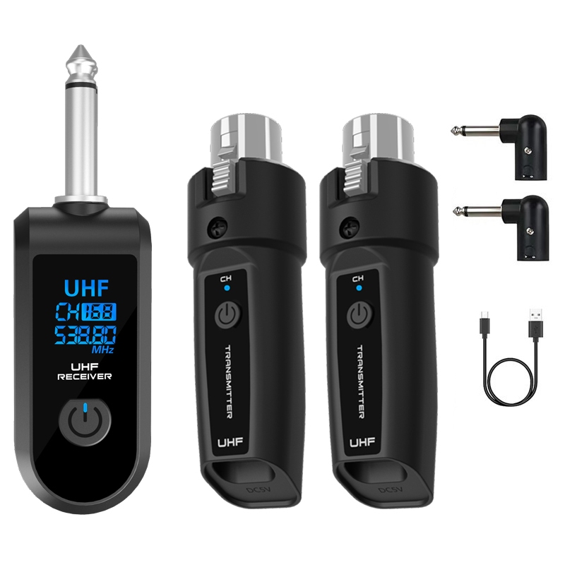 2.4ghz Wireless Transmitter Receiver ระบบไมโครโฟนสําหรับ Dynamic Mic Mixer Amplifier กีตาร์