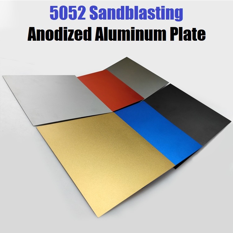 5052 Sandblasting Anodized Aluminum Plate การพ่นทราย แผ่นอลูมิเนียมอโนไดซ์ที่มีความหนา 0.5/0.8/1/1.5/2 มม. เหมาะสําหรับเลเซอร์แกะสลักชิ้นส่วนแผ่น