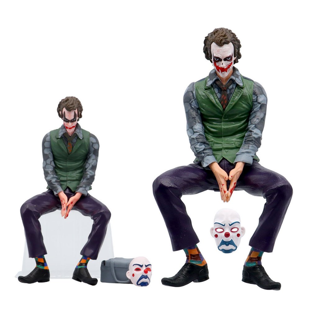1 ชิ้น 15-23 ซม.อะนิเมะ Batman Dark Knight Heath Ledger Joker หน้ากากฮาโลวีน Mr.J พุดดิ้งรถตกแต่ง PVC Action Figures ตุ๊กตาของเล่น