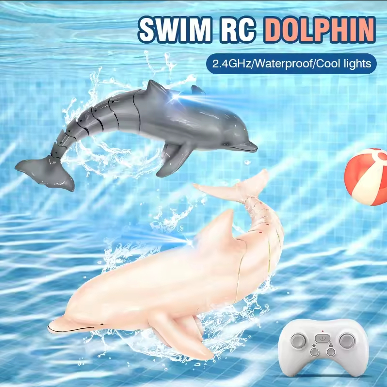 Rc เรือ Dolphin Whale Shark ของเล่นน้ํา 2.4G รีโมทคอนโทรล Manta ปลาสัตว์เรือน้ําเรือหุ่นยนต์ปลาไฟฟ้า