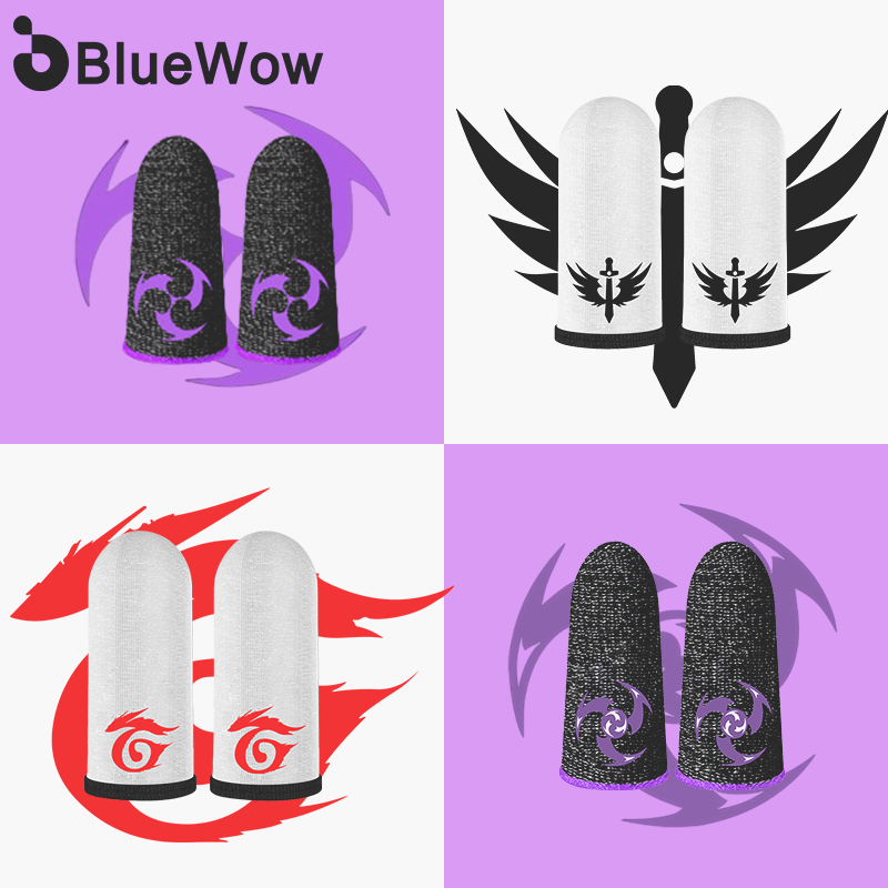 Bluewoe ถุงมือเล่นเกมขั้นสูงสําหรับเล่นเกมโทรศัพท์ PUBG/FF/Alliance/MBLL ความไวหน้าจอสัมผัส
