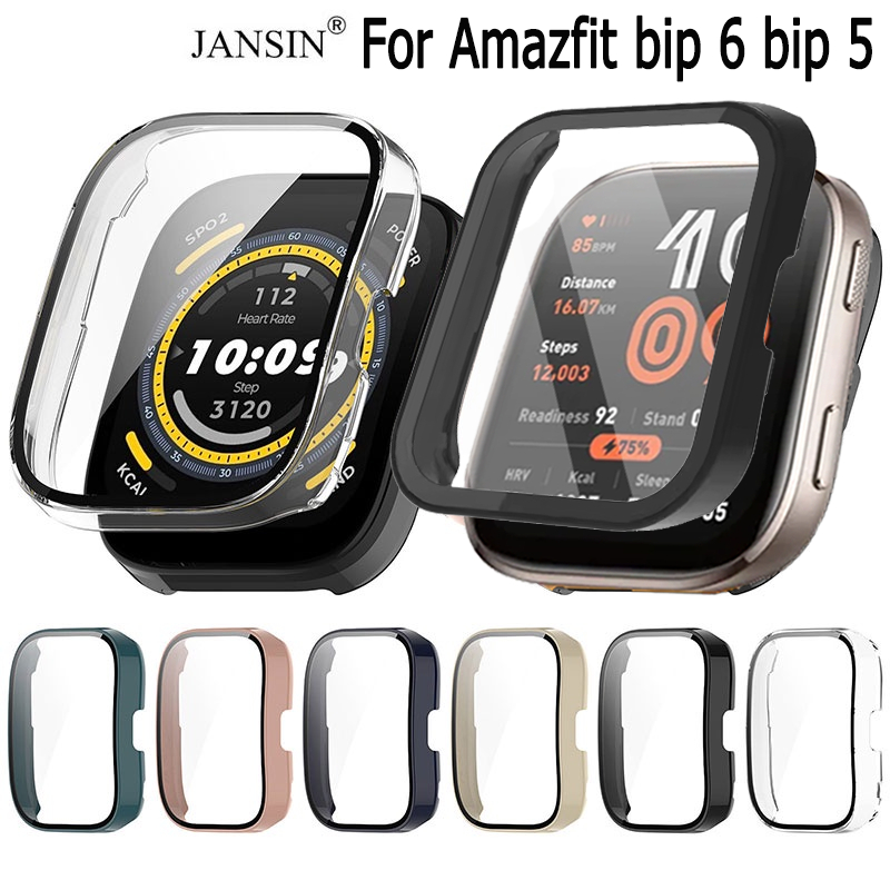 เคส Amazfit Bip6 เคส + ฟิลม์กระจกในตัว case สําหรับ Amazfit Bip 5 Bip6 Smart Watch นาฬิกาอัฉริยะ เคสกระจกนิรภัย