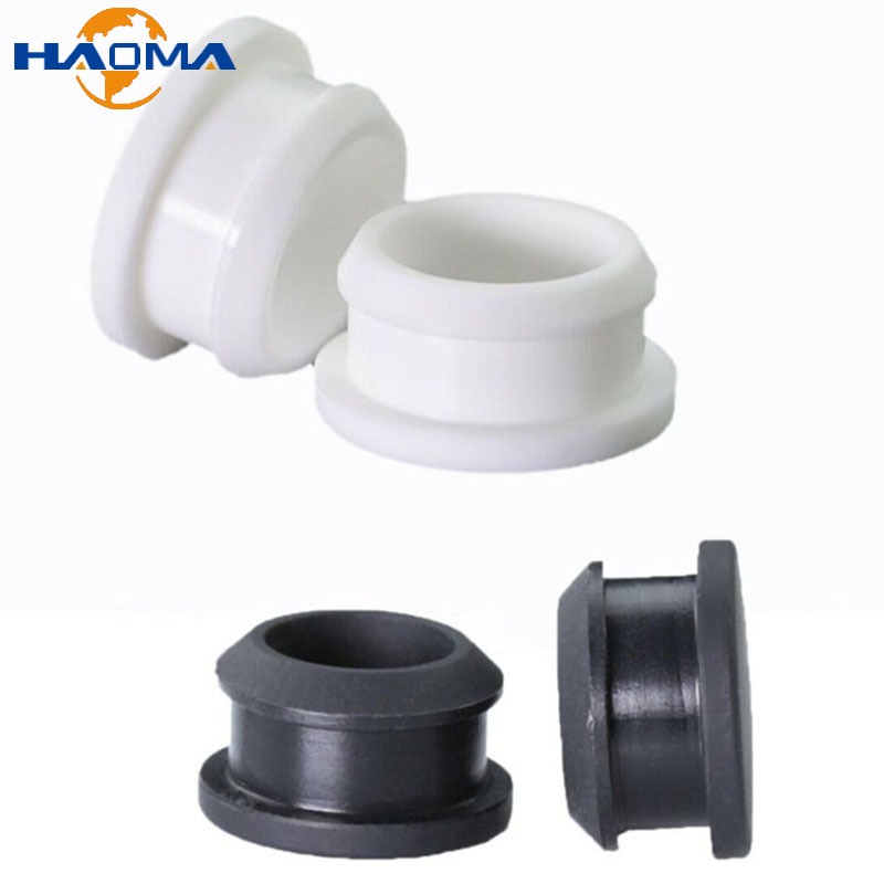 2.5-50.6 มม.สีดํา/สีขาว Conical Snap-on ยางซิลิโคน T ประเภทปลั๊ก Blanking End Caps หลอดแทรก Bung Proof อุณหภูมิสูง