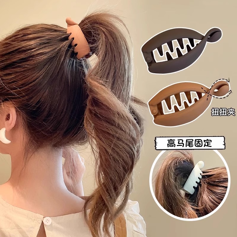 หางม้าสูงบิดกล้วยคลิปแนวตั้งคลิปผมหางม้ากิ๊บฤดูร้อนขนาดเล็กปริมาณผมสาวกลับหัวกิ๊บหัว