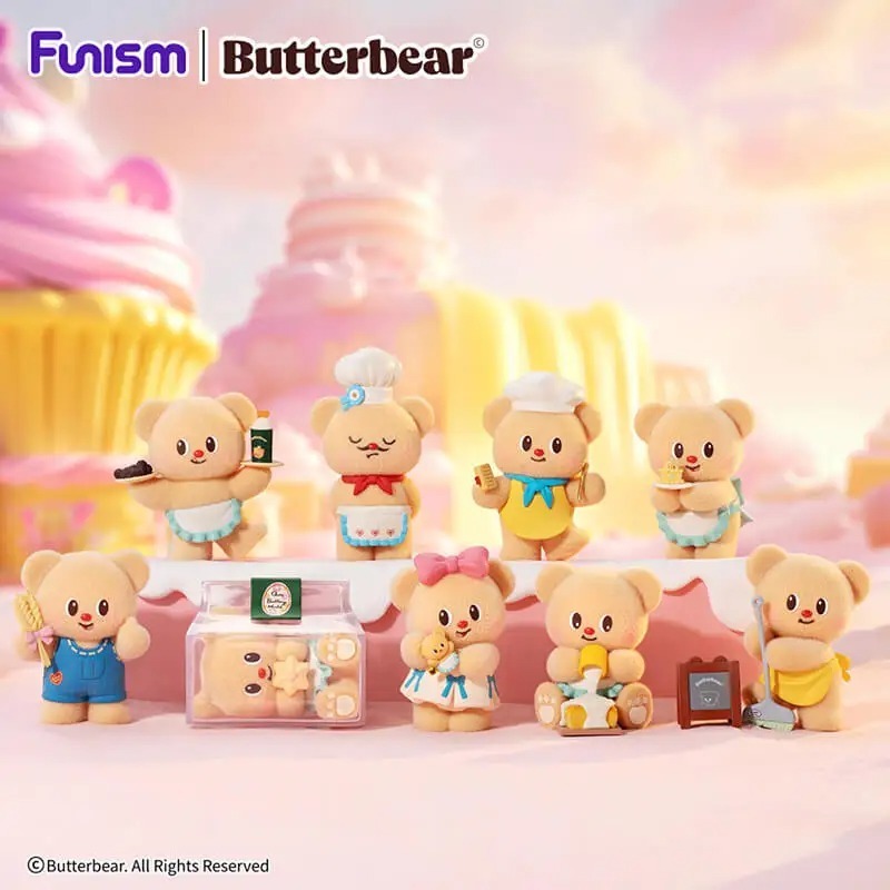 FUNISM Butterbear My Buttery Bakery Series Figures Blind Box Action ของเล่นรูปของขวัญวันเกิดของเล่นเ
