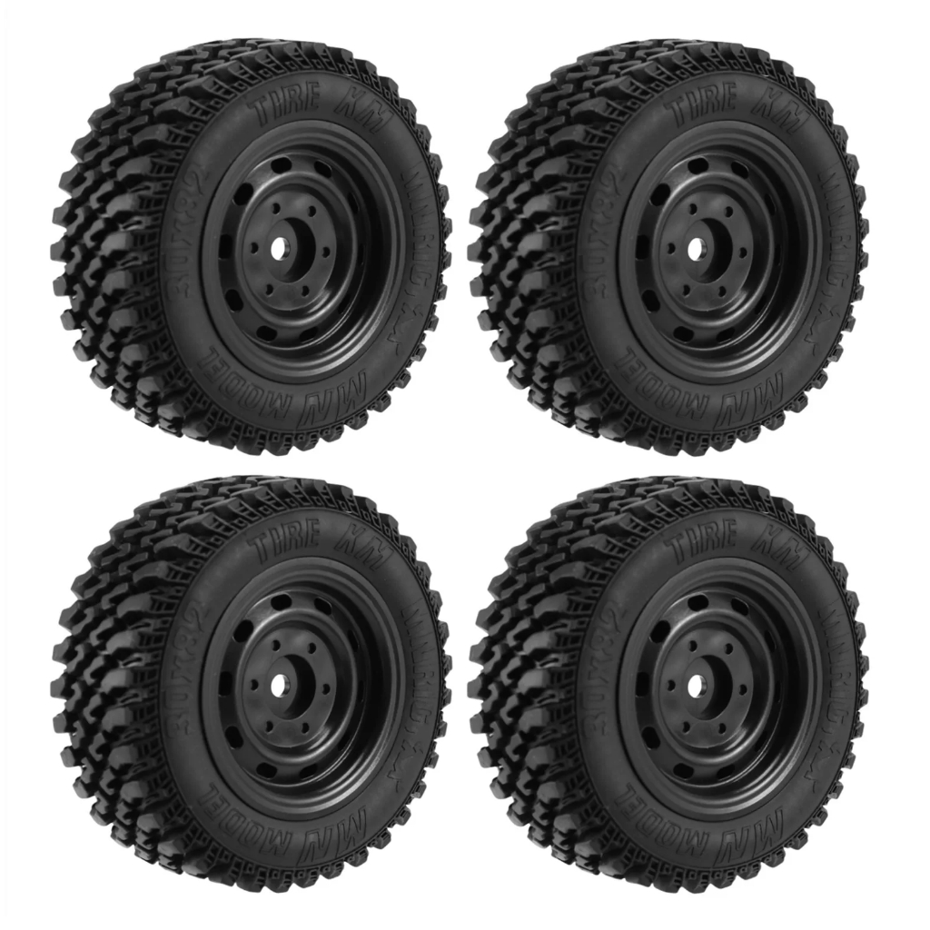 4pcs Orignal 80*30 มม.MN128 MN86 MN86S MN86K MN86KS MN G500 C8815 ยางล้อ Tyre 1/12 RC รถอะไหล่อัพเกรดอุปกรณ์เสริมขอบโลหะ