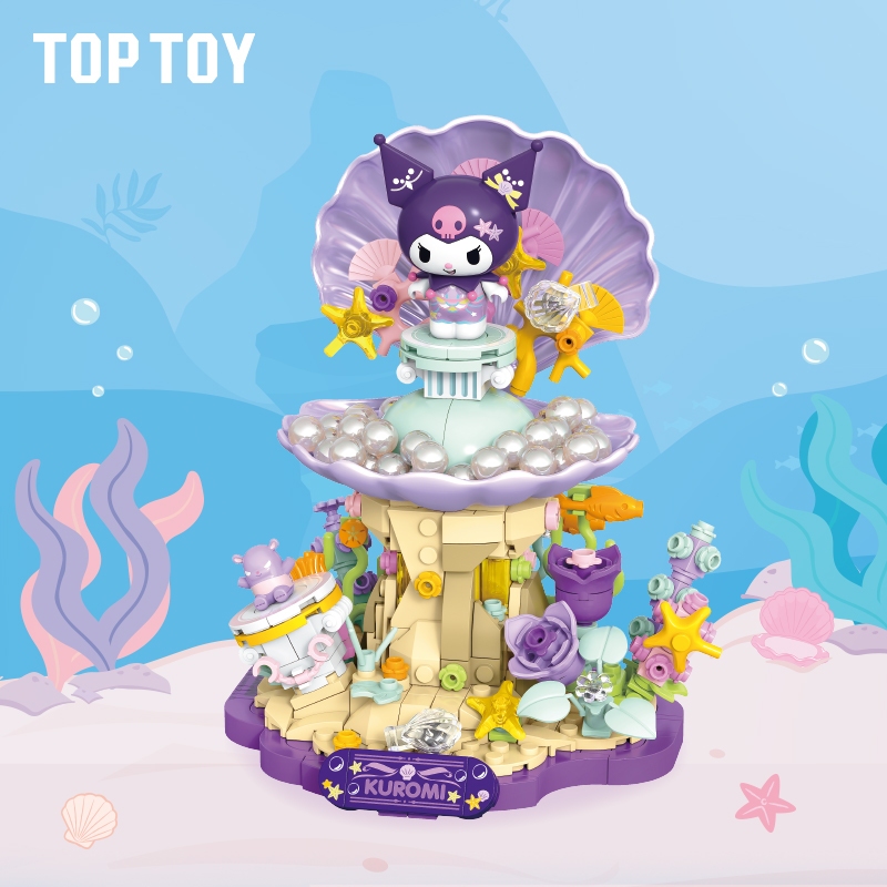 [ของแท้] TOPTOY Kuromi Whisper Wish Building Blocks ของเล่นอินเทรนด์ประกอบของเล่นเพื่อการศึกษาของขวัญวันเกิดน่ารัก