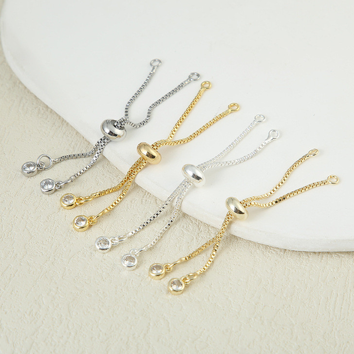 18K ชุบทองปรับสายต่อโซ่สําหรับ DIY ประดิษฐ์สร้อยคอสร้อยข้อมืออุปกรณ์เสริม