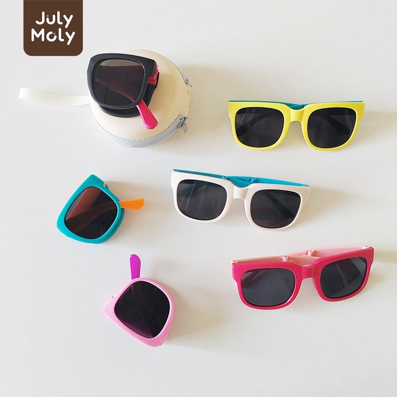 July Moly แว่นตาเด็ก พับได้ แว่นตากันแดด สําหรับเด็กผู้ชาย และเด็กผู้หญิง พร้อมกล่องใส่แว่นตา ราคา ถูกที่สุด ดีลบีเคเค แกลเลอรีภาพที่ 4