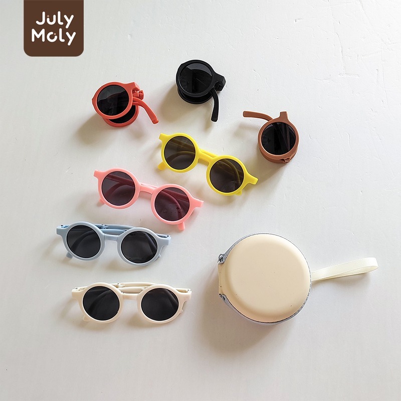 July Moly แว่นตาเด็ก พับได้ แว่นตากันแดด สําหรับเด็กผู้ชาย และเด็กผู้หญิง พร้อมกล่องใส่แว่นตา ราคา ถูกที่สุด ดีลบีเคเค แกลเลอรีภาพที่ 7