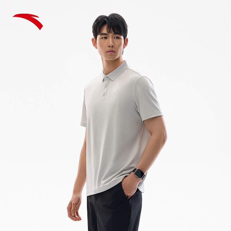 ANTA เสื้อโปโลผู้ชายแขนสั้นแห้งเร็วธุรกิจเสื้อยืดแขนสั้นลําลอง 952527135 - รูปที่ 5