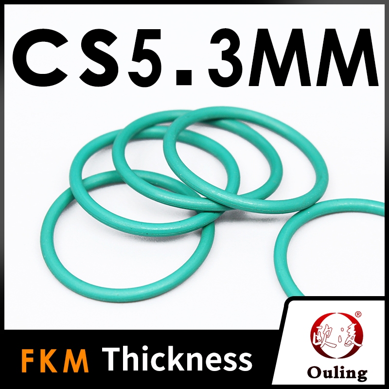 Ouling CS5.3mm สีเขียว FKM ID25-365mm Fluororubber FPM โอริงซีลแหวน