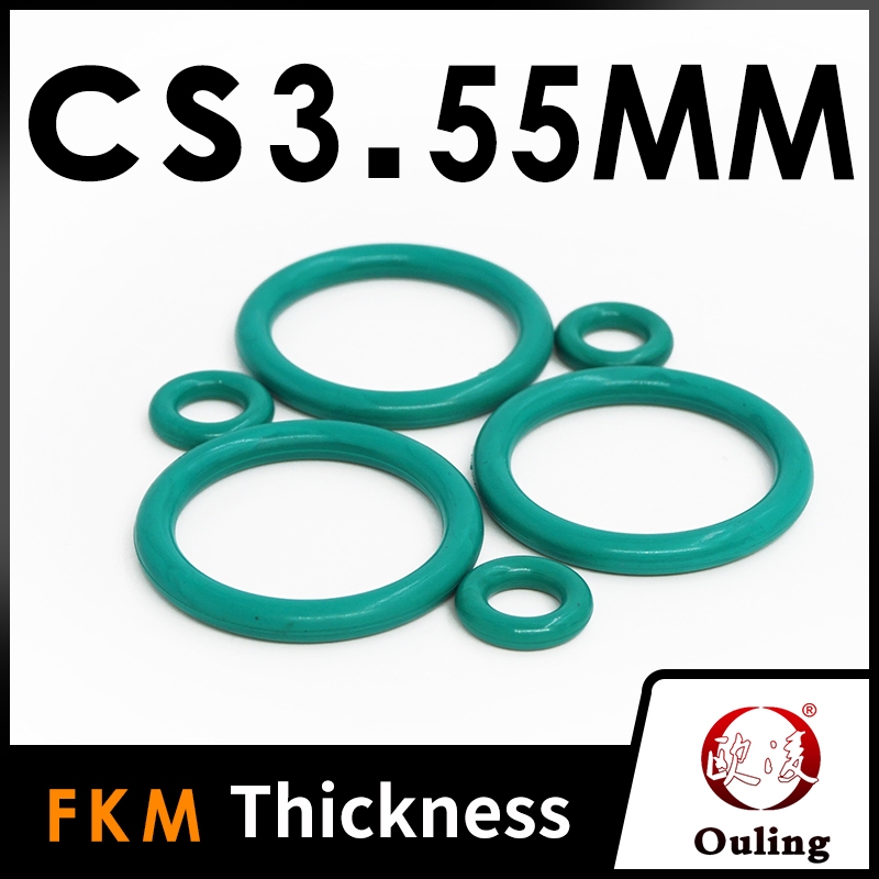 Ouling CS3.55mm สีเขียว FKM ID8-128mm Fluororubber FPM O-Ring แหวนเครื่องซักผ้าแหวนปิดผนึก