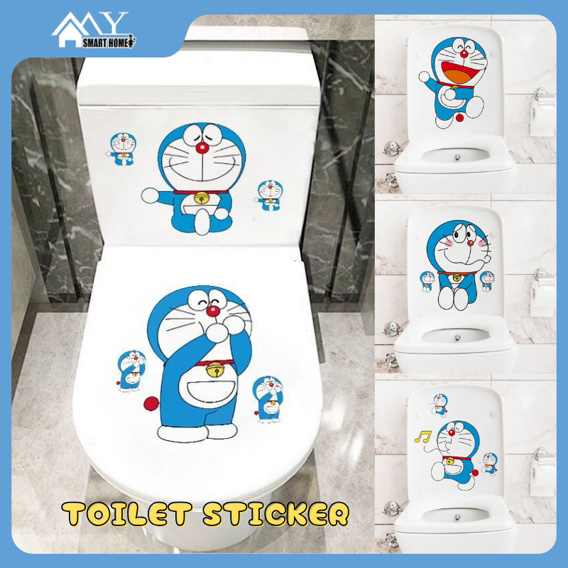 โดราเอมอนห้องน้ําสติ๊กเกอร์ชุดญี่ปุ่นฝาชักโครก ง เอแคลส์ การ์ตูนห้องน้ําสติกเกอร์เด็กอุปกรณ์ห้องน้ําตกแต่งห้องน้ําตกแต่ง