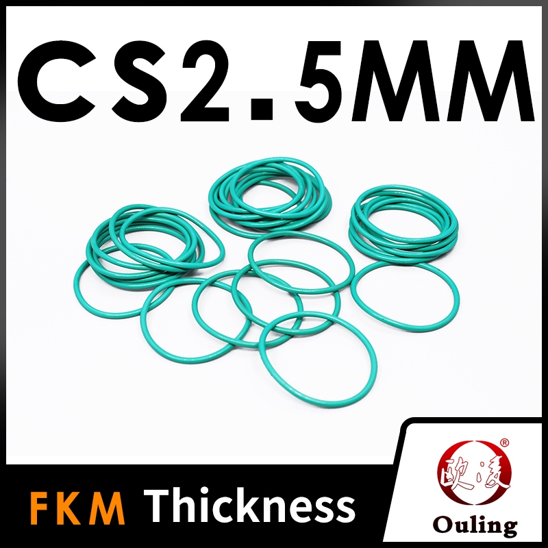 Ouling CS2.5mm สีเขียว FKM OD6-150mm Fluororubber FPM O-Ring แหวนเครื่องซักผ้าแหวนปิดผนึก
