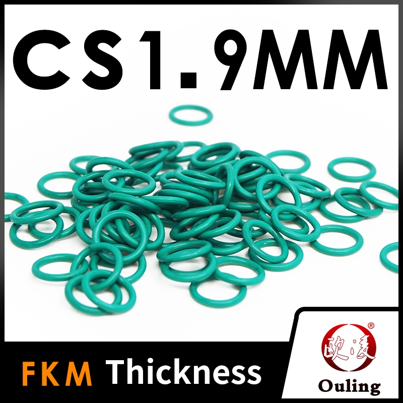 Ouling CS1.9mm สีเขียว FKM OD5-140mm Fluororubber FPM O-Ring แหวนเครื่องซักผ้าแหวนปิดผนึก