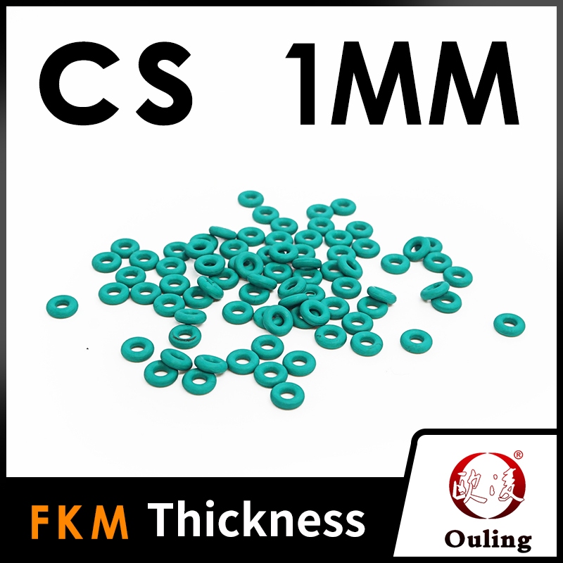 Ouling CS1mm สีเขียว FKM OD3-30mm Fluororubber FPM O-Ring แหวนเครื่องซักผ้าแหวนปิดผนึก