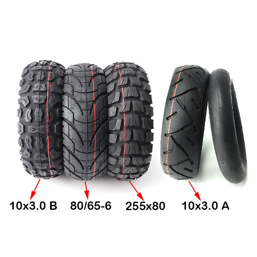 TUOVT 10 นิ้วไฟฟ้าสกู๊ตเตอร์ยาง 10x3.0 80/65-6 255x80 Tyre สําหรับ Inokim Kugoo M4 G1 Dualtron VICTOR EAGLE Speedway 4 Zero 10X